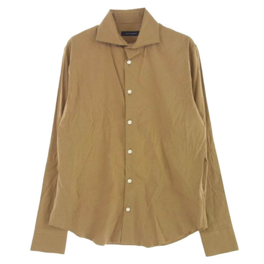 1piu1uguale3 ウノピュウノウグァーレトレ MRS168 PLAIN SHIRTS ホリゾンタルカラー 長袖 シャツ ベージュ ベージュ系 5【中古】