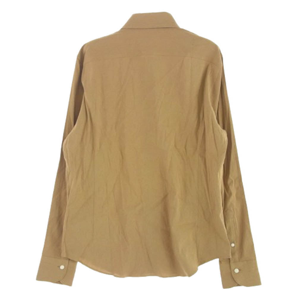 1piu1uguale3 ウノピュウノウグァーレトレ MRS168 PLAIN SHIRTS ホリゾンタルカラー 長袖 シャツ ベージュ ベージュ系 5【中古】