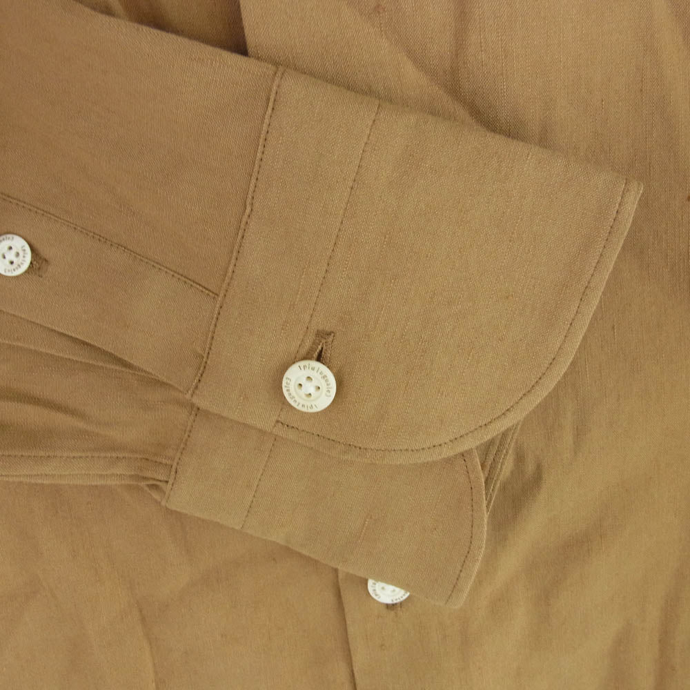 1piu1uguale3 ウノピュウノウグァーレトレ MRS168 PLAIN SHIRTS ホリゾンタルカラー 長袖 シャツ ベージュ ベージュ系 5【中古】