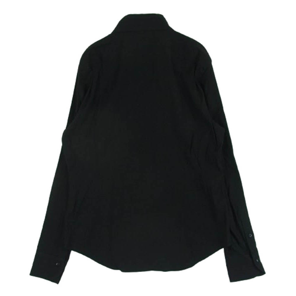 1piu1uguale3 ウノピュウノウグァーレトレ MRS168 PLAIN SHIRTS ホリゾンタルカラー 長袖 シャツ 日本製 ブラック系 4【中古】