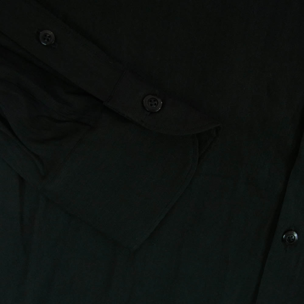 1piu1uguale3 ウノピュウノウグァーレトレ MRS168 PLAIN SHIRTS ホリゾンタルカラー 長袖 シャツ 日本製 ブラック系 4【中古】