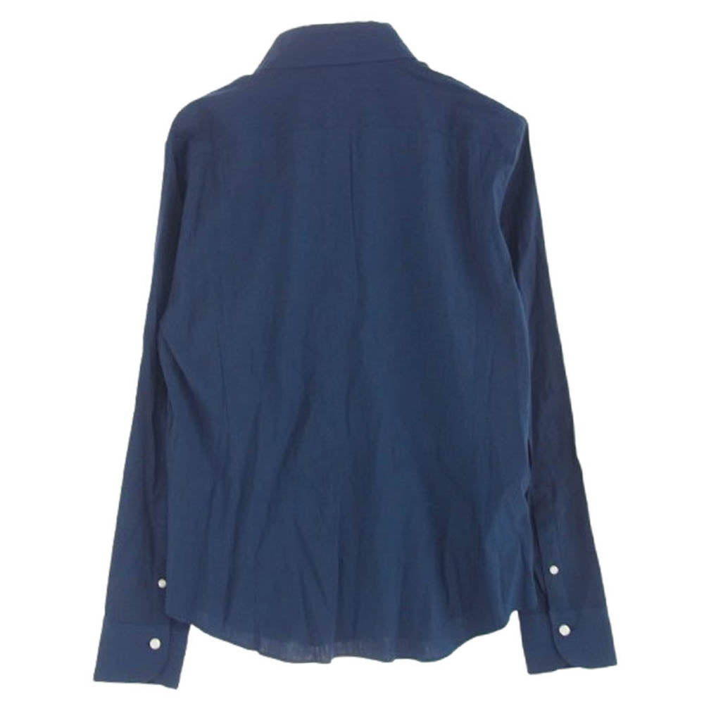 1piu1uguale3 ウノピュウノウグァーレトレ MRS168 PLAIN SHIRTS ホリゾンタルカラー 長袖 シャツ ネイビー ネイビー系 5【中古】