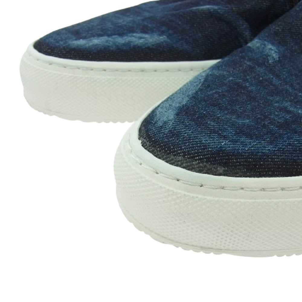 PHILIPPE MODEL フィリップモデル LELU デニム スリッポン スニーカー インディゴブルー系 41【美品】【中古】