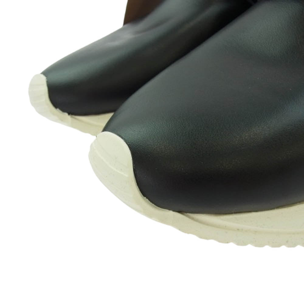 1piu1uguale3 ウノピュウノウグァーレトレ ESSEUTESSE TINY KICKS FRINGE エッセユーティーエッセ 別注 タイニーキックス フリンジ カーフレザー スニーカー ブラック系 実寸26cm【美品】【中古】