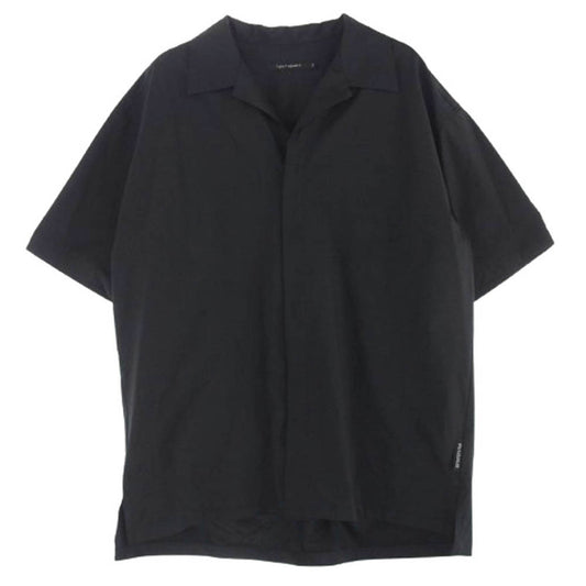 1piu1uguale3 ウノピュウノウグァーレトレ MRS177 HOLIDAY SHIRTS オープンカラー 半袖 シャツ ブラック系 6【美品】【中古】