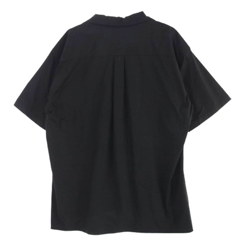 1piu1uguale3 ウノピュウノウグァーレトレ MRS177 HOLIDAY SHIRTS オープンカラー 半袖 シャツ ブラック系 6【美品】【中古】