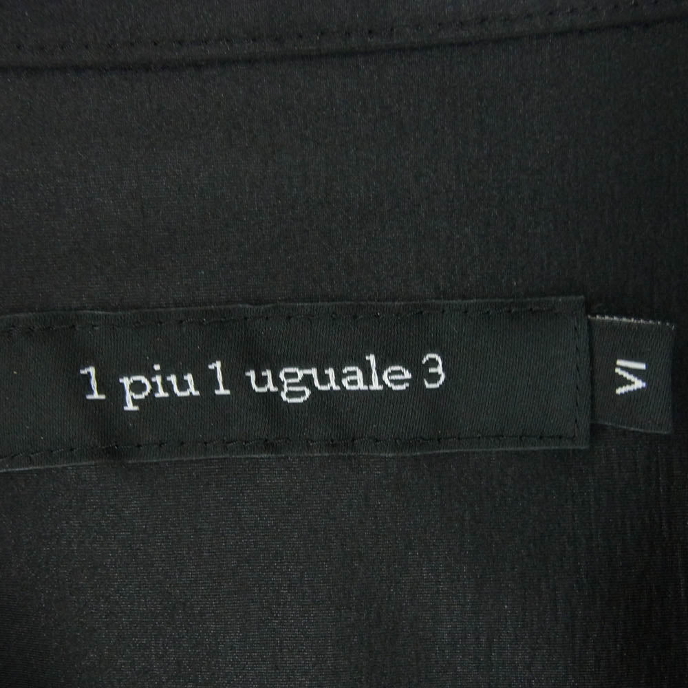 1piu1uguale3 ウノピュウノウグァーレトレ MRS177 HOLIDAY SHIRTS オープンカラー 半袖 シャツ ブラック系 6【美品】【中古】