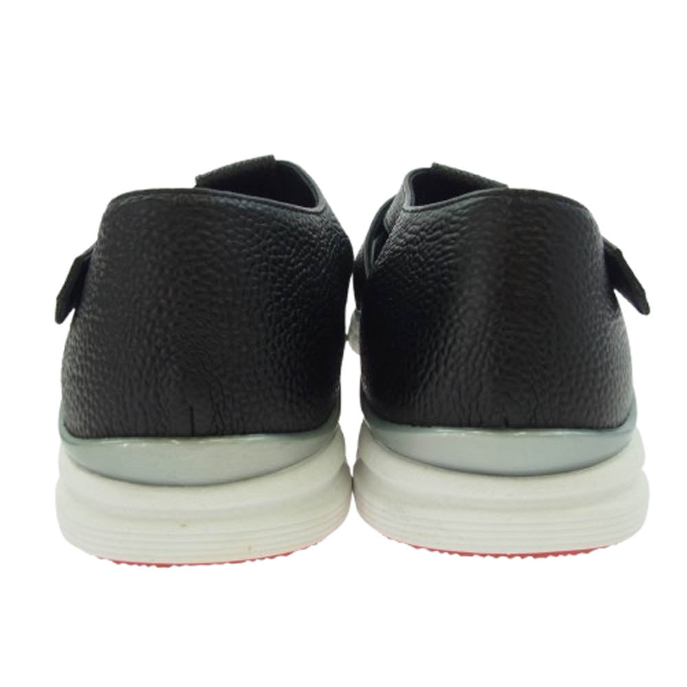 1piu1uguale3 ウノピュウノウグァーレトレ 001 GURKA SHOES グルカ サンダル レザー シューズ ブラック ブラック系 8【美品】【中古】