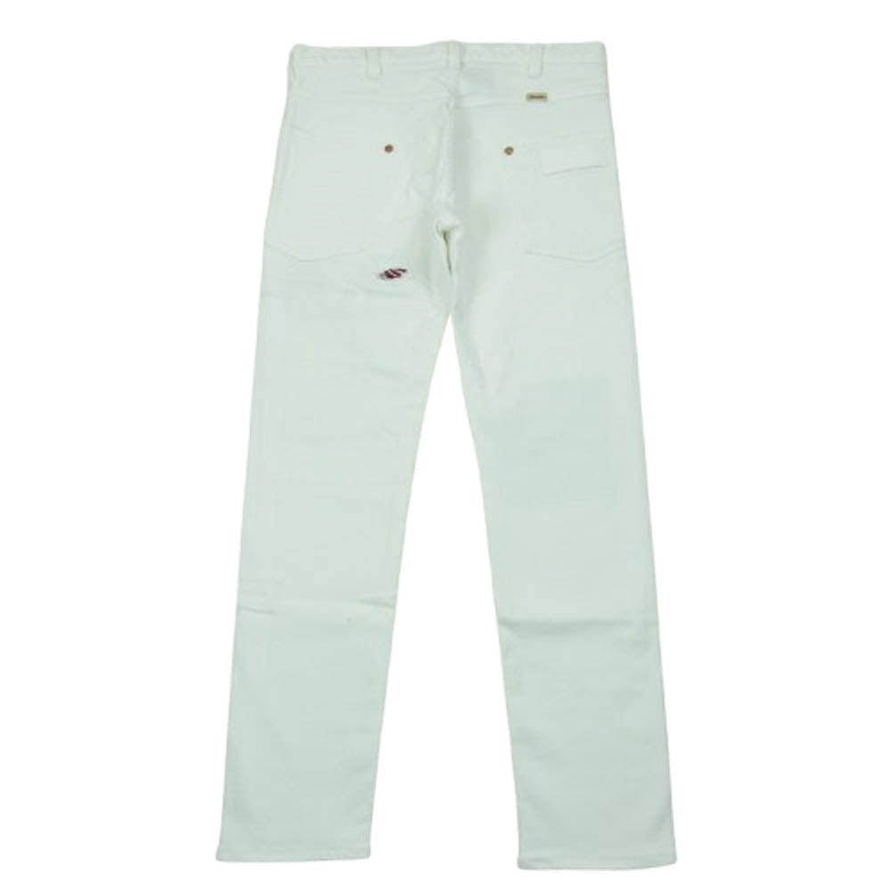 AKM エイケイエム WS0037 Wrangler ラングラー ダメージ加工 バンダナ柄 デニム パンツ 日本製 ホワイト系 M【中古】
