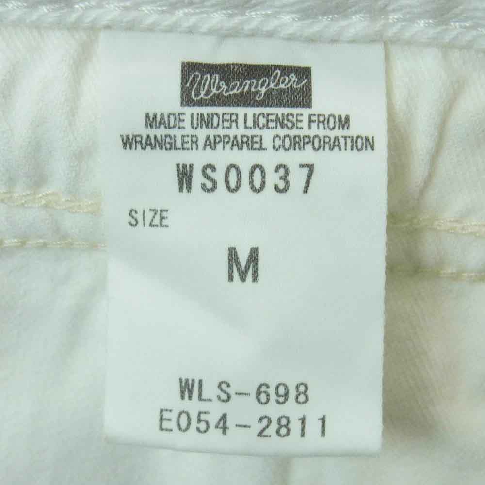 AKM エイケイエム WS0037 Wrangler ラングラー ダメージ加工 バンダナ柄 デニム パンツ 日本製 ホワイト系 M【中古】