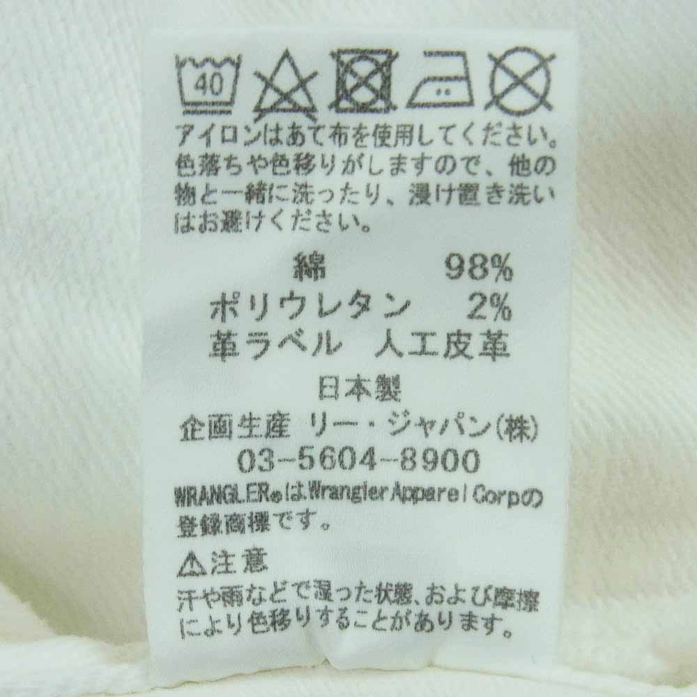 AKM エイケイエム WS0037 Wrangler ラングラー ダメージ加工 バンダナ柄 デニム パンツ 日本製 ホワイト系 M【中古】