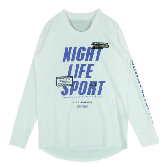 AKM エイケイエム FV035 PU002 Brown Bunny LUXE163AKMBB NIGHT LIFE SPORT WITH SPORTS PATCH ロングスリーブ 長袖 Tシャツ ホワイト系 L【中古】