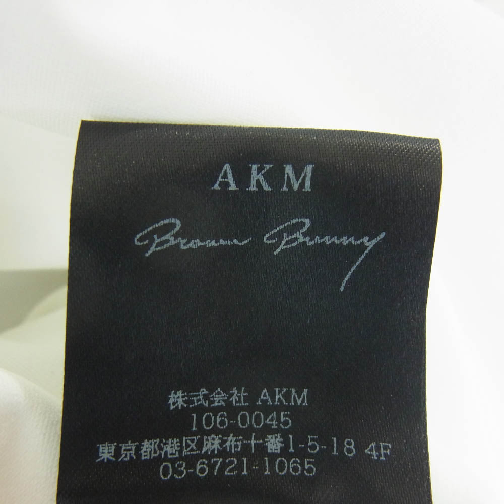 AKM エイケイエム FV035 PU002 Brown Bunny LUXE163AKMBB NIGHT LIFE SPORT WITH SPORTS PATCH ロングスリーブ 長袖 Tシャツ ホワイト系 L【中古】