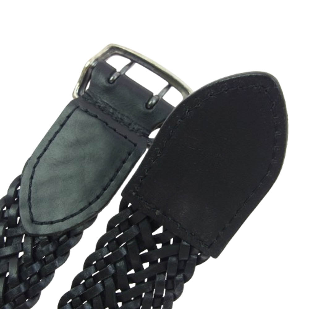 AKM エイケイエム HardiVague別注 NEO TWO CLAW BURAL Leather Mesh Belt HG093 ブラック ネオツークローレザーメッシュベルト40mm ブラック【中古】