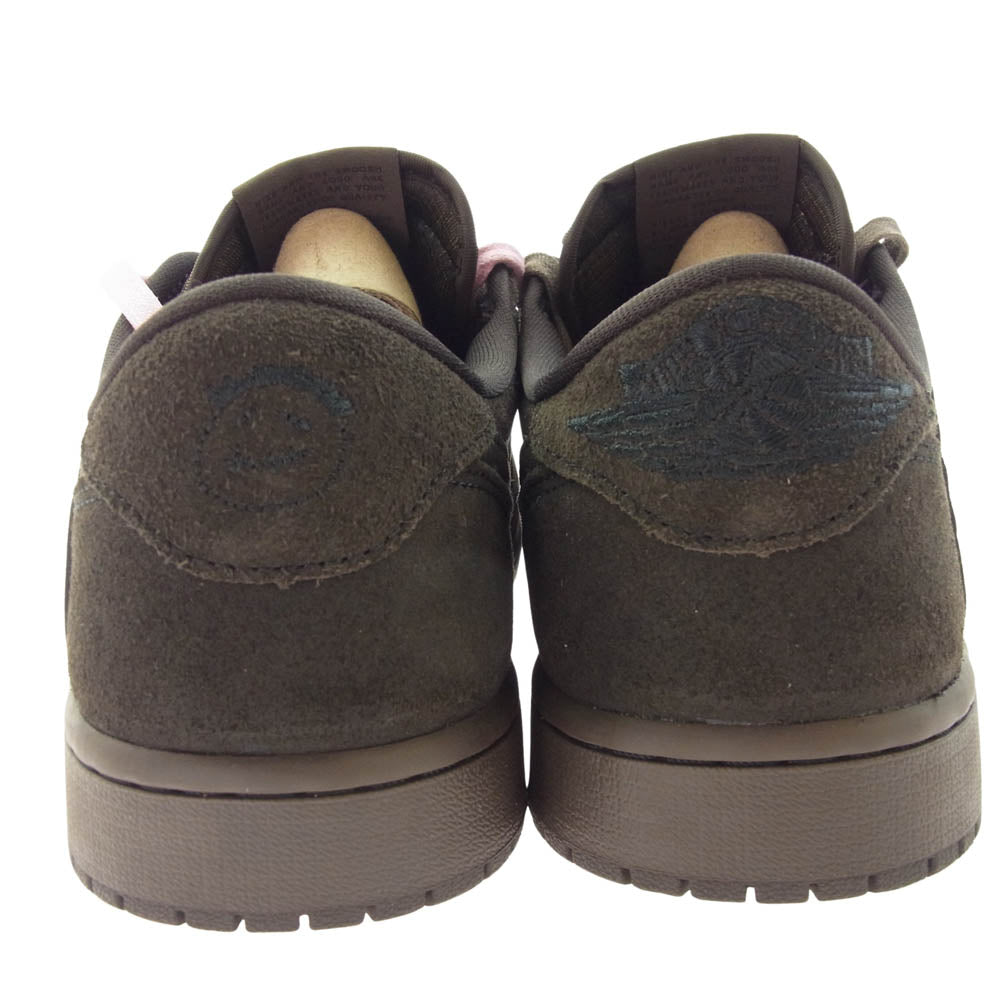 NIKE ナイキ DM7866-202 Travis Scott トラヴィススコット Air Jordan 1 Low OG SP  エアジョーダン1 ロー ベルベットブラウン アンド ダークモカ ローカット スニーカー ダークブラウン系 27.5cm【極上美品】【中古】