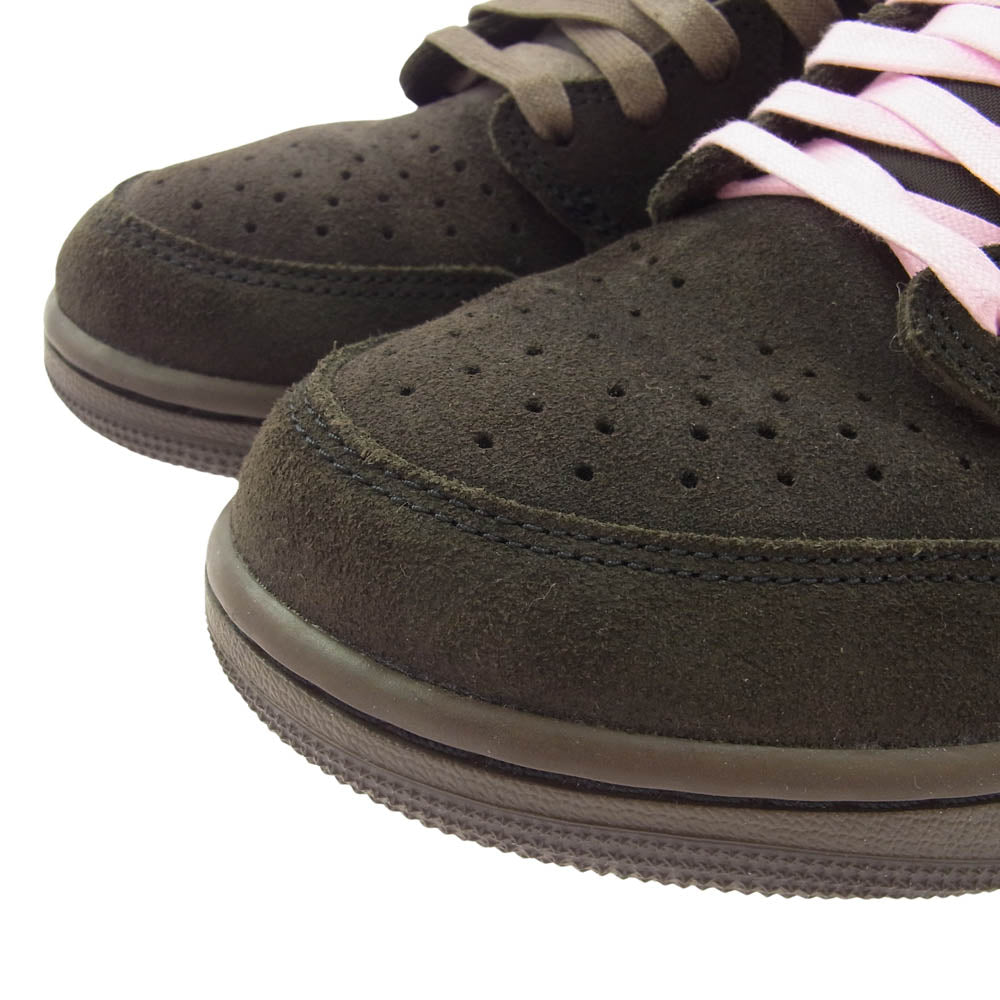 NIKE ナイキ DM7866-202 Travis Scott トラヴィススコット Air Jordan 1 Low OG SP  エアジョーダン1 ロー ベルベットブラウン アンド ダークモカ ローカット スニーカー ダークブラウン系 27.5cm【極上美品】【中古】