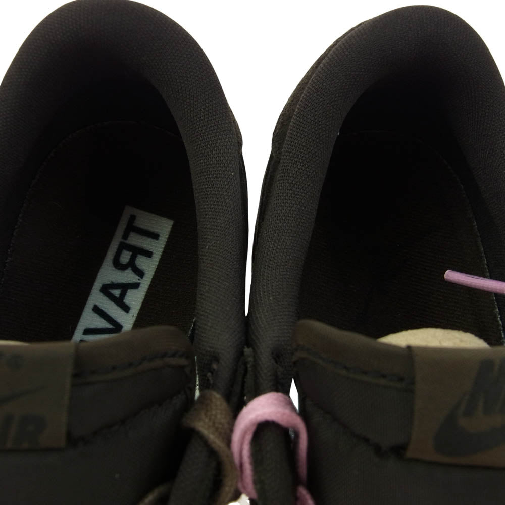 NIKE ナイキ DM7866-202 Travis Scott トラヴィススコット Air Jordan 1 Low OG SP  エアジョーダン1 ロー ベルベットブラウン アンド ダークモカ ローカット スニーカー ダークブラウン系 27.5cm【極上美品】【中古】
