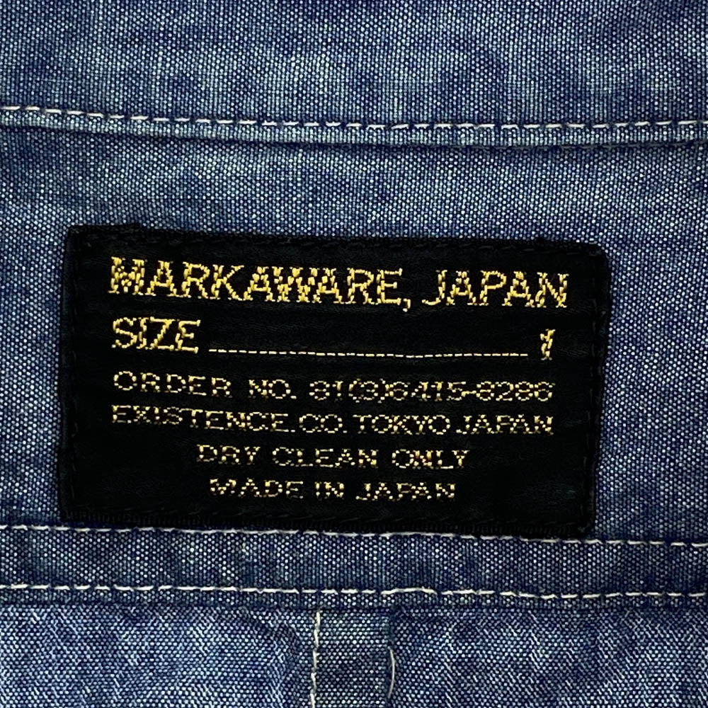 markaware マーカウェア A09A-22SH01C シャンブレー 長袖シャツ インディゴブルー系 1【中古】