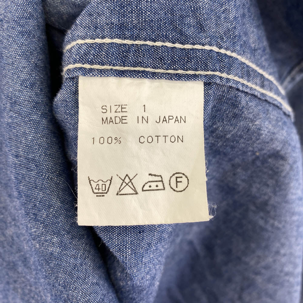 markaware マーカウェア A09A-22SH01C シャンブレー 長袖シャツ インディゴブルー系 1【中古】