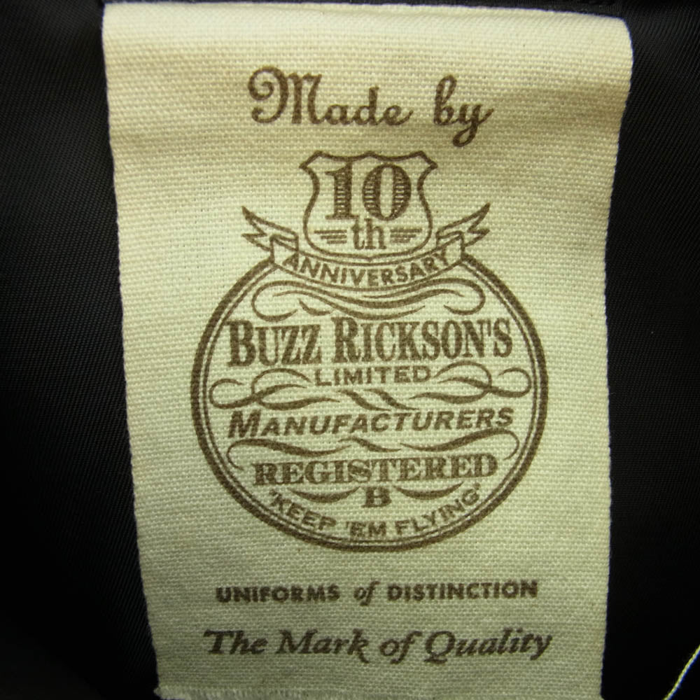 Buzz Rickson's バズリクソンズ BR10573 10周年 TYPE BLACK MA-1 フライトジャケット ブルゾン レギュラー ブラック系 36【中古】