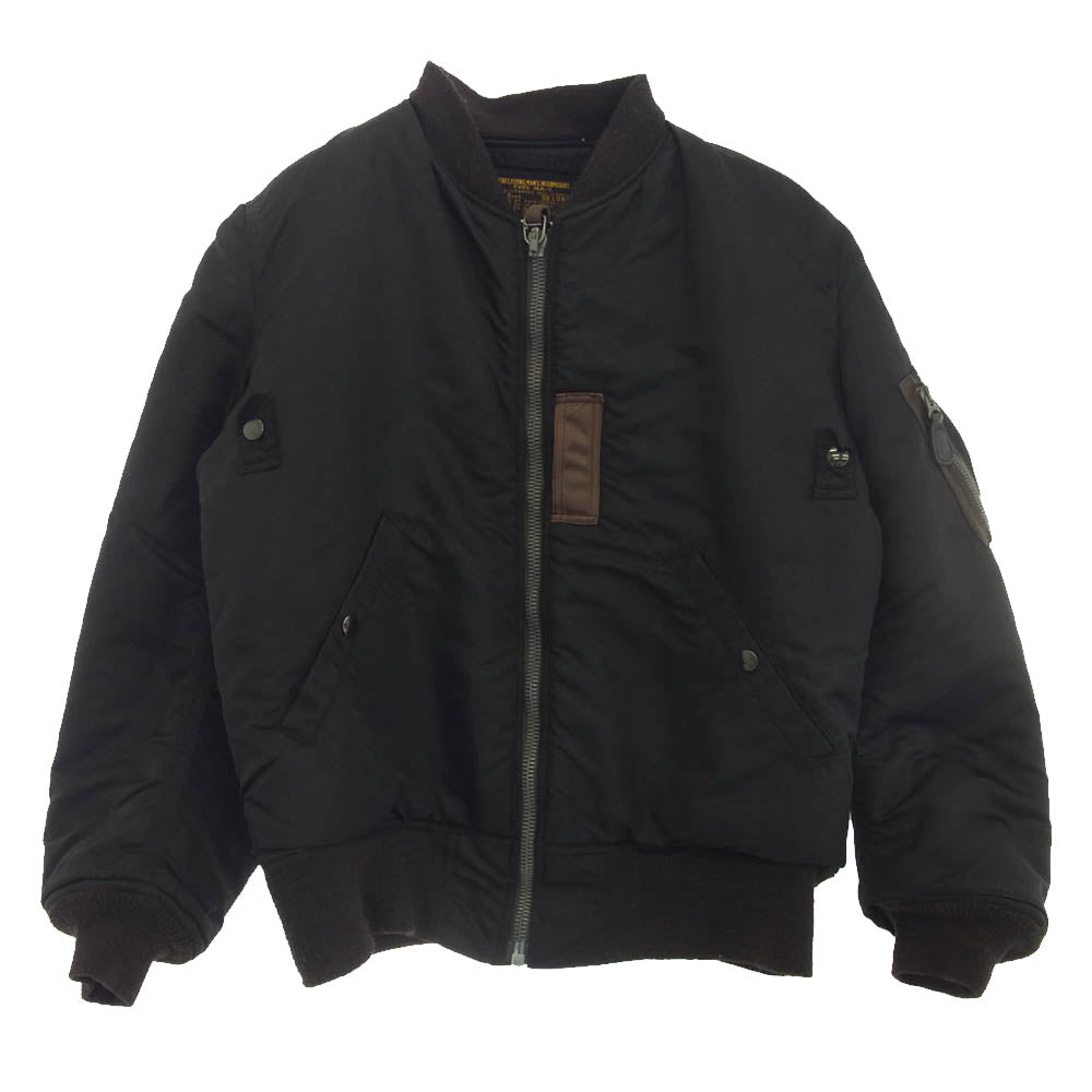 Buzz Rickson's バズリクソンズ BR10573 10周年 TYPE BLACK MA-1 フライトジャケット ブルゾン ロング ブラック系 36【中古】