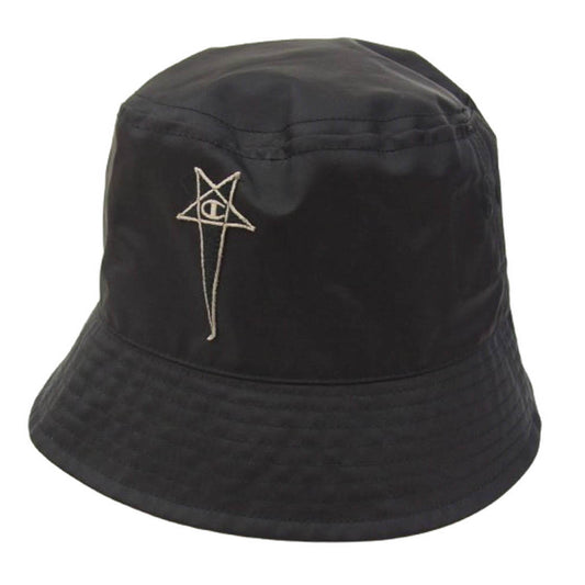 Rick Owens リックオウエンス 23SS CM02C5795-CHNY ×Champion チャンピオン GILLIGAN HAT バケットハット ブラック系 XL【中古】