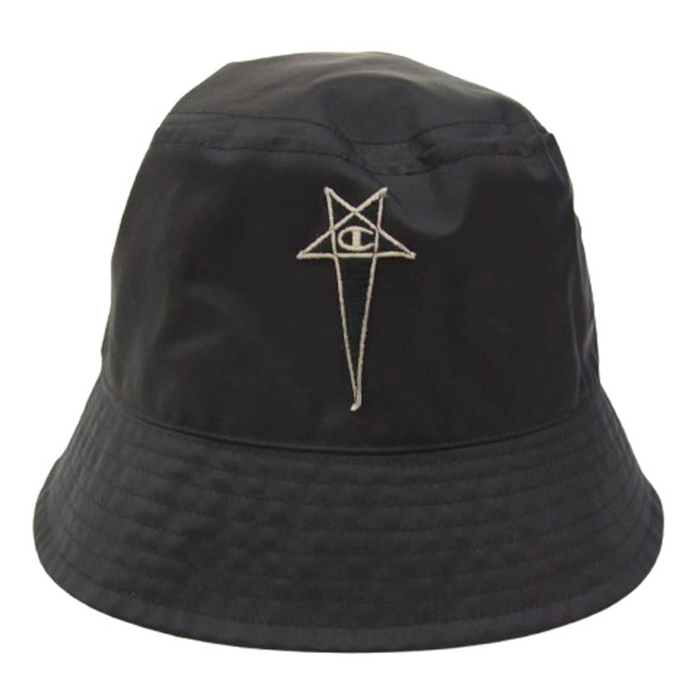 Rick Owens リックオウエンス 23SS CM02C5795-CHNY ×Champion チャンピオン GILLIGAN HAT バケットハット ブラック系 XL【中古】