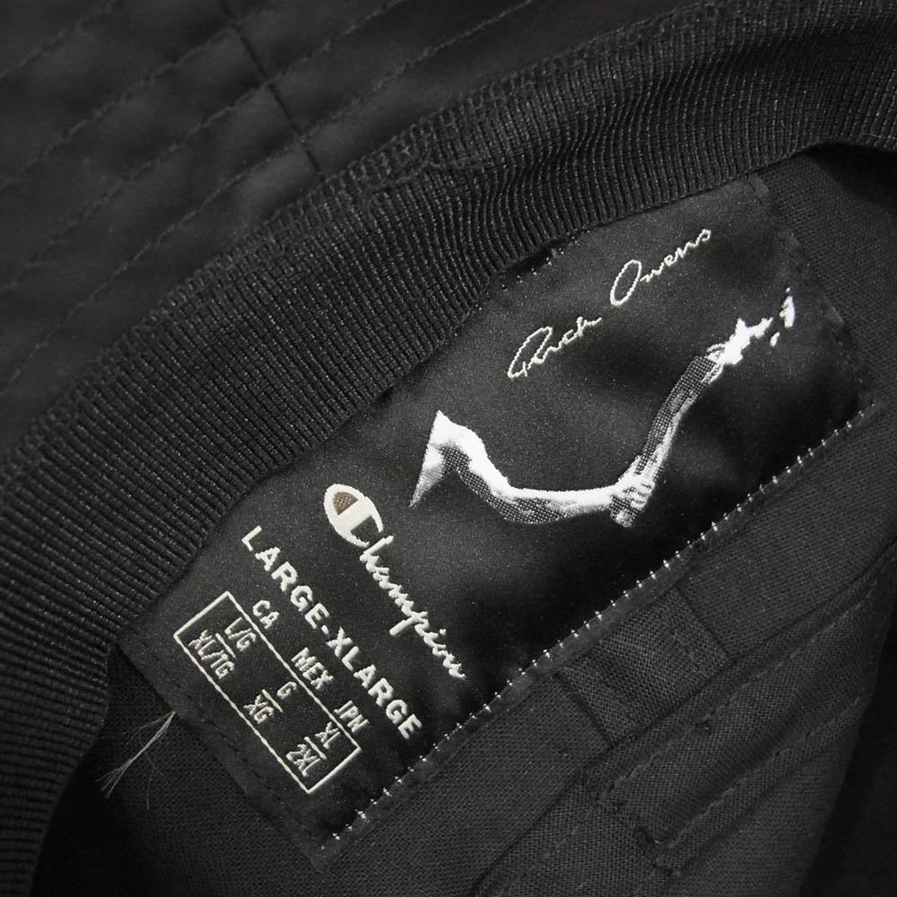 Rick Owens リックオウエンス 23SS CM02C5795-CHNY ×Champion チャンピオン GILLIGAN HAT バケットハット ブラック系 XL【中古】