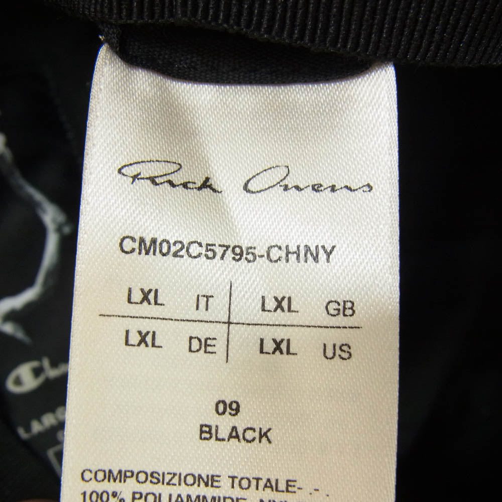 Rick Owens リックオウエンス 23SS CM02C5795-CHNY ×Champion チャンピオン GILLIGAN HAT バケットハット ブラック系 XL【中古】