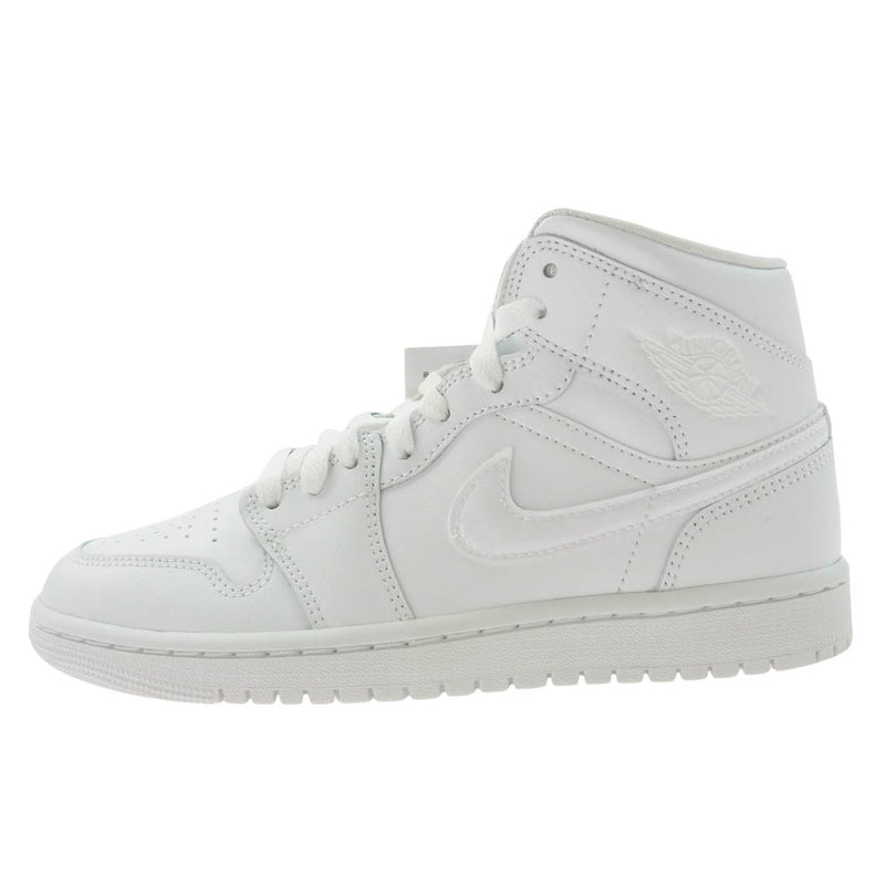 NIKE ナイキ DV0991-111 Air Jordan 1 Mid Triple White エアジョーダン1 ミッド トリプルホワイト スニーカー ホワイト系 24cm【極上美品】【中古】