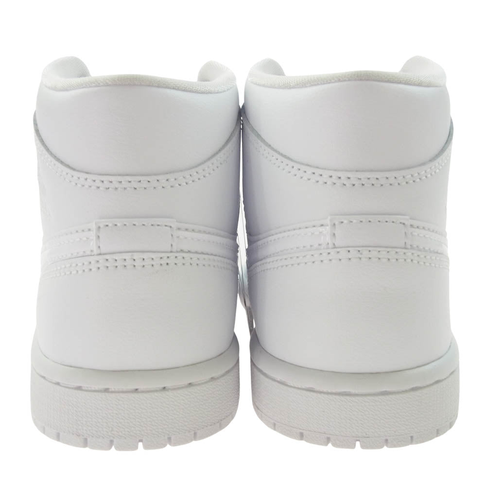 NIKE ナイキ DV0991-111 Air Jordan 1 Mid Triple White エアジョーダン1 ミッド トリプルホワイト スニーカー ホワイト系 24cm【極上美品】【中古】