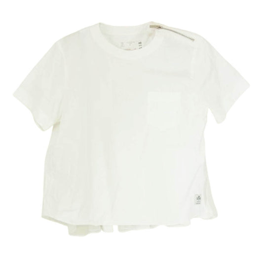 Sacai サカイ 24-07618 Thomas Mason トーマスメイソン Cotton Poplin Pullover タック レース トップス 半袖 シャツ ホワイト系 2【中古】