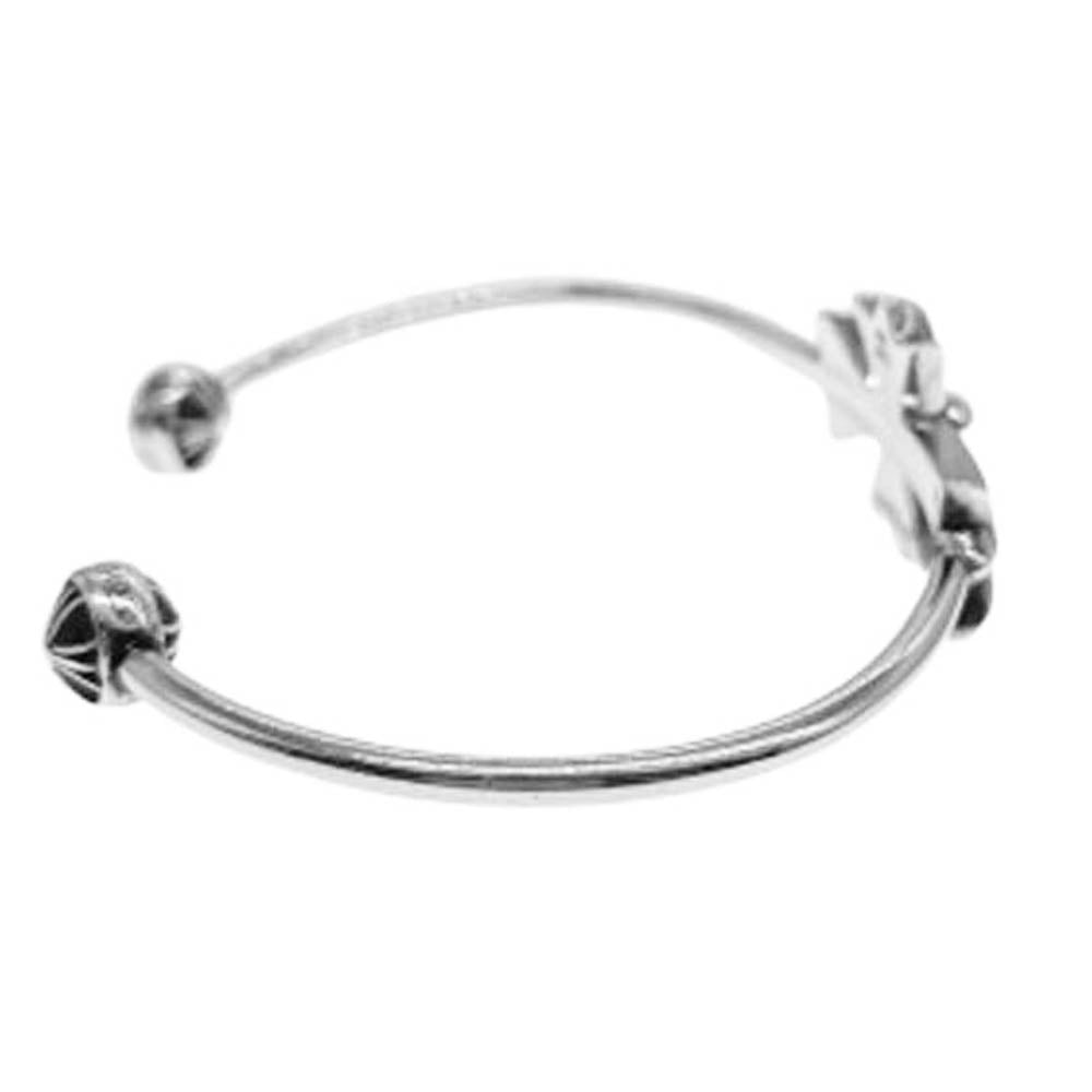 CHROME HEARTS クロムハーツ（原本有） SKINNY TNY CH CRS スキニー タイニーCHクロス バングル ブレスレット シルバー系【中古】