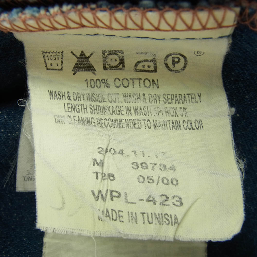 Levi's リーバイス Red 1st COAT 2004年製 レッド ファースト デニム コート ワーク ジャケット インディゴブルー系【中古】