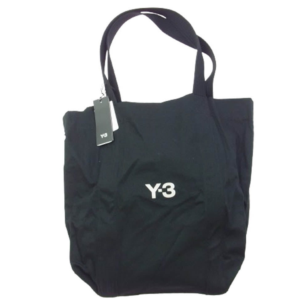 Y-3 Yohji Yamamoto ワイスリー ヨウジヤマモト JJ3957 C TOTE ロゴプリント コットン トートバッグ ブラック系【新古品】【未使用】【中古】