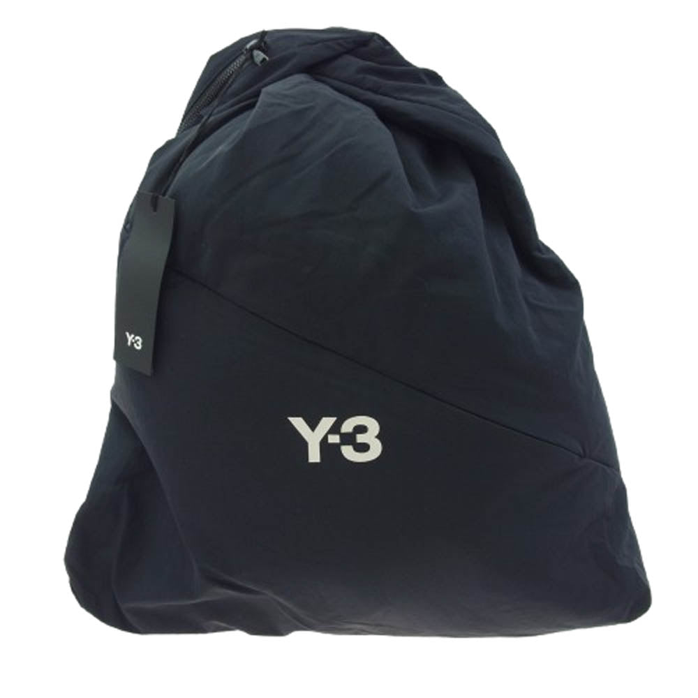 Y-3 Yohji Yamamoto ワイスリー ヨウジヤマモト IY9278 NYLON BP ロゴプリント ナイロン バックパック リュック ブラック系【新古品】【未使用】【中古】