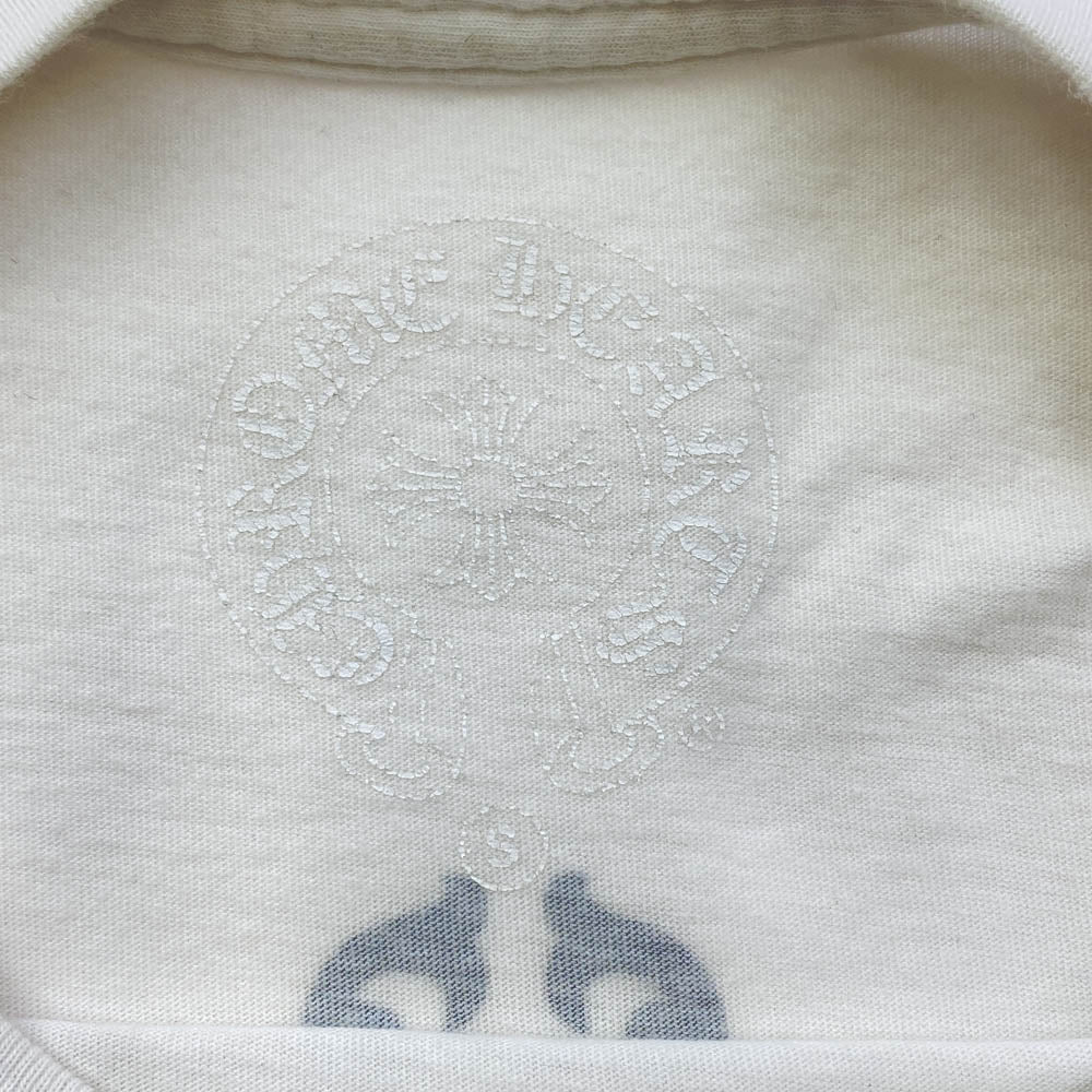 CHROME HEARTS クロムハーツ（原本無） Dagger S/S Tee ダガー バックプリント ポケット Tシャツ 半袖カットソー ホワイト系 S【中古】