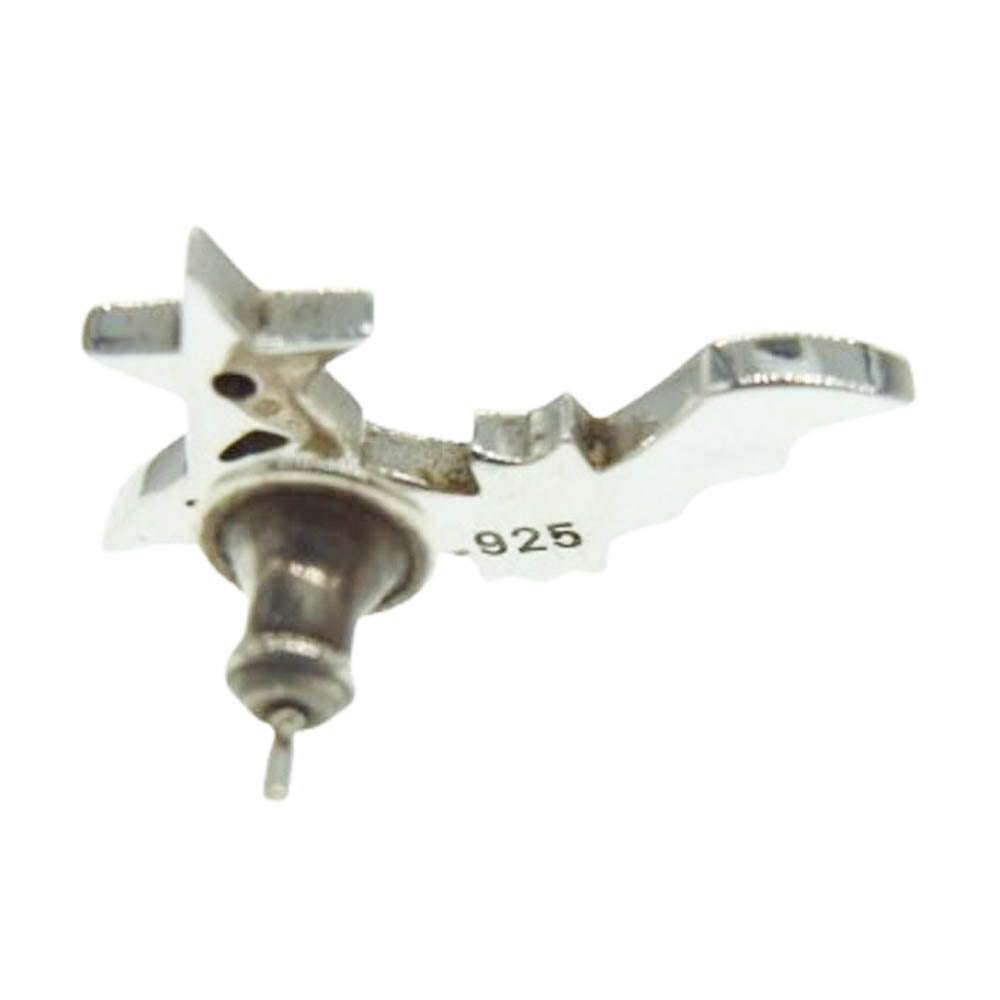 Justin Davis ジャスティンデイビス SEJ566 購入証明書付属 コウモリモチーフ スター ピアス ブラック系 シルバー系【中古】