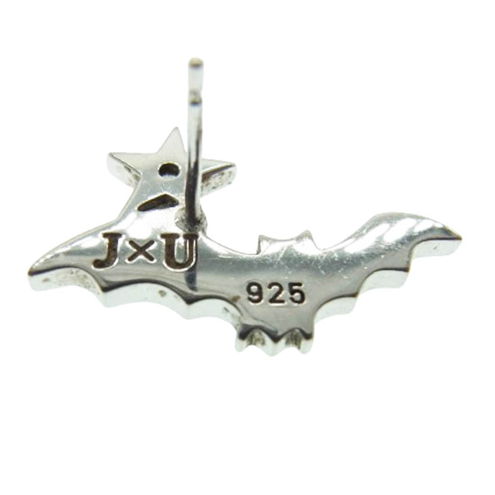 Justin Davis ジャスティンデイビス SEJ566 購入証明書付属 コウモリモチーフ スター ピアス ブラック系 シルバー系【中古】