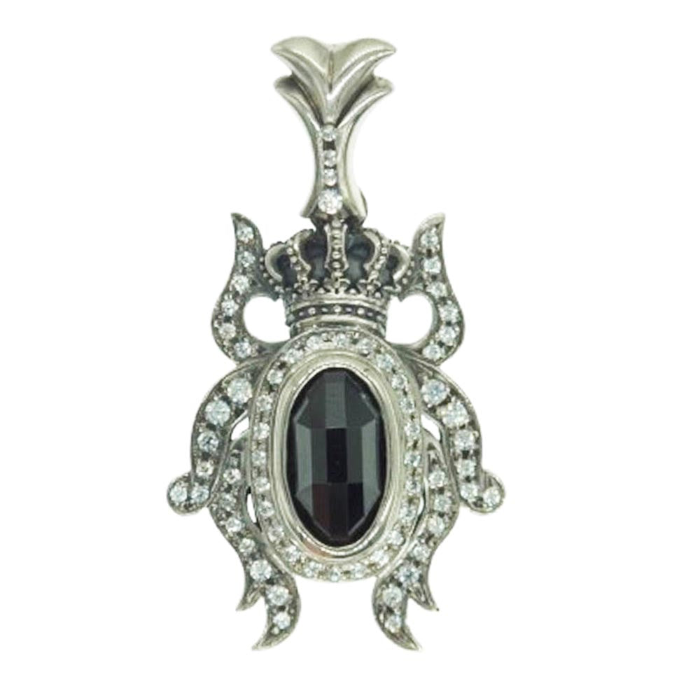 Justin Davis ジャスティンデイビス SPJ510 購入証明書付属 ビートルモチーフ オニキス ペンダントトップ ブラック系【中古】