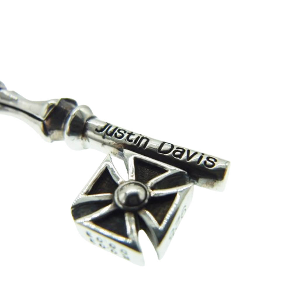 Justin Davis ジャスティンデイビス SPJ182 購入証明書付属 CREATION KEY PENDANT クリエイション キー ペンダントトップ シルバー系【中古】