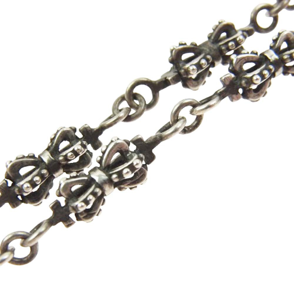 Justin Davis ジャスティンデイビス SNJ106 Double Crown Chain ダブルクラウン チェーン ネックレス 55cm シルバー系【中古】