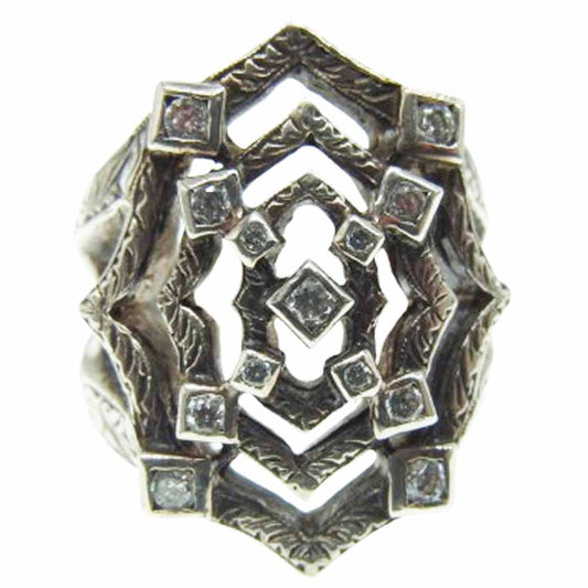 Loree Rodkin ローリーロドキン 購入証明書付属 スパイダーウェブ リング シルバー系 15号【中古】