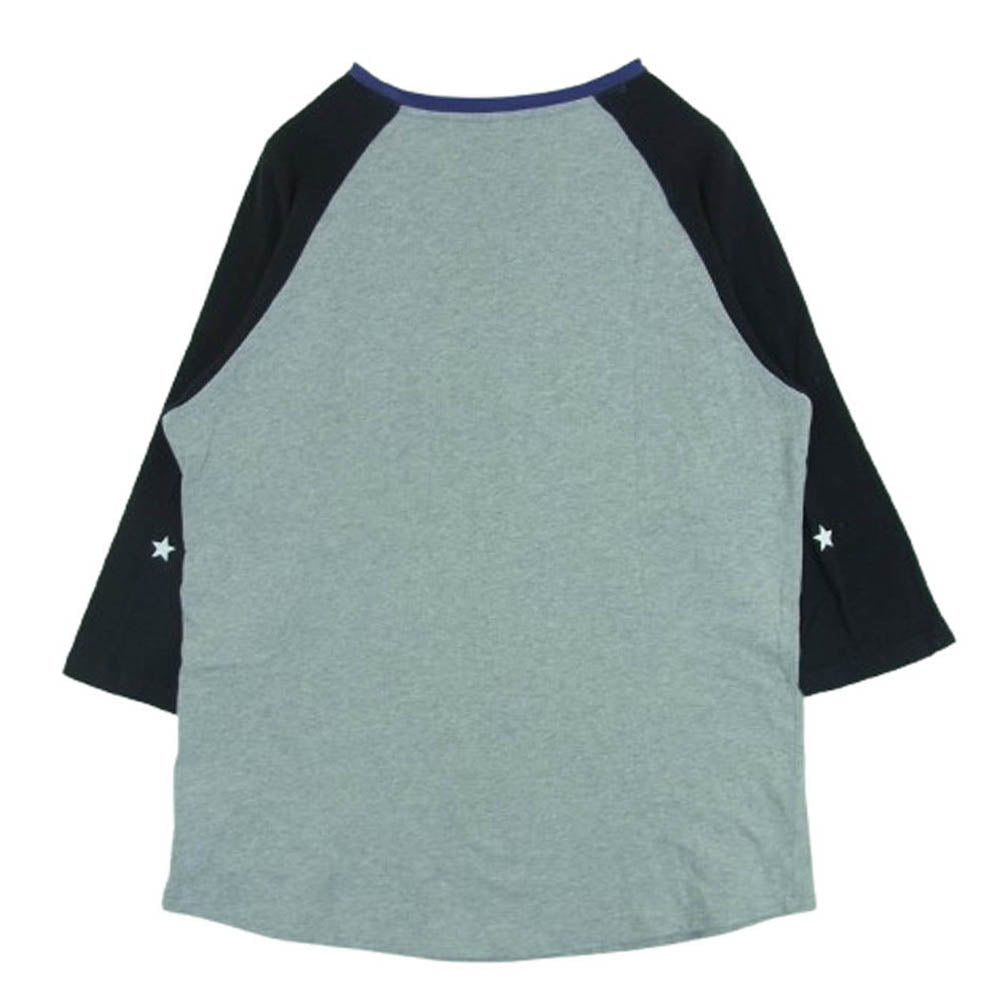 STUSSY ステューシー ロゴプリント ラグランスリーブ カットソー 長袖 コットン 中国製 グレー系 ブラック系 XL5【中古】