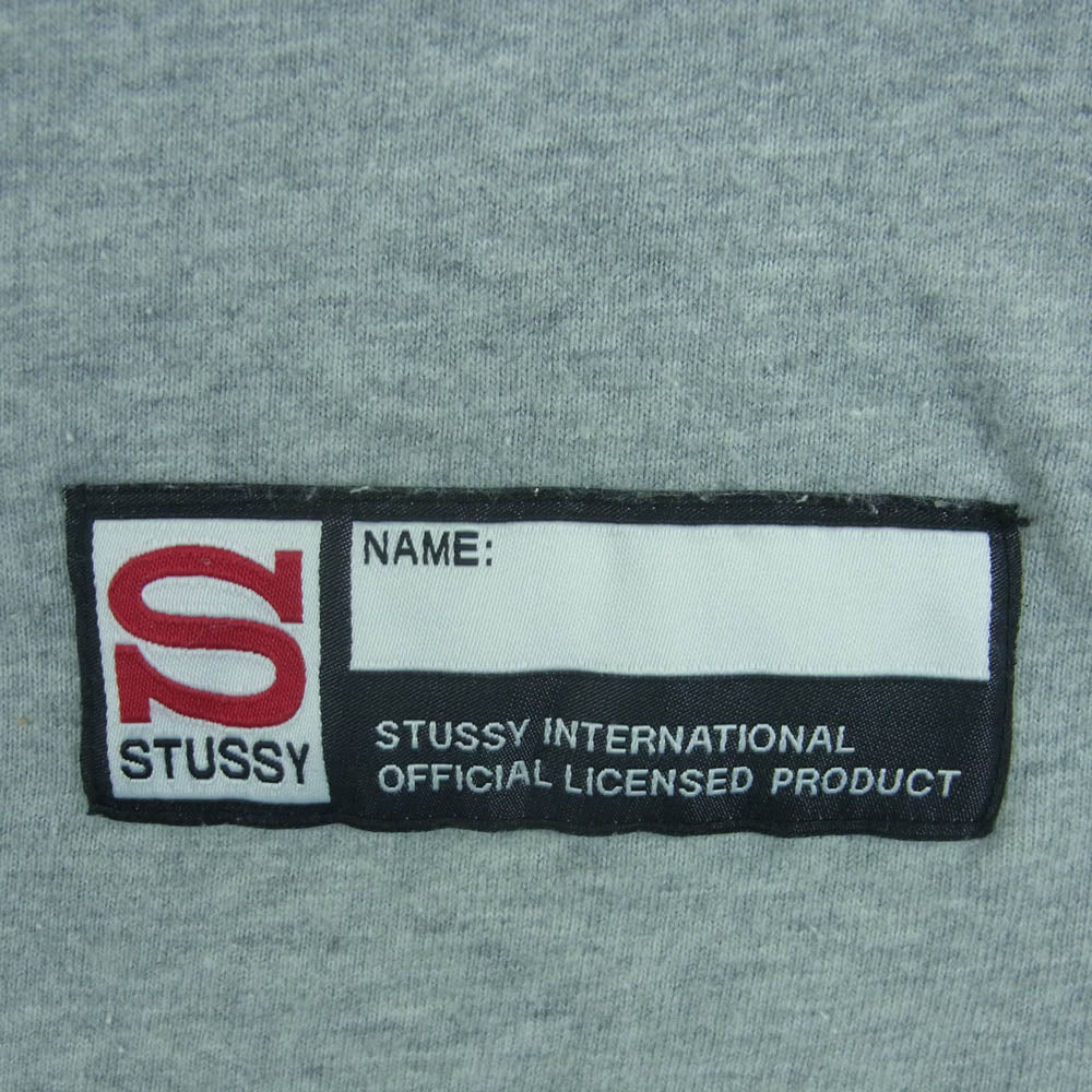 STUSSY ステューシー ロゴプリント ラグランスリーブ カットソー 長袖 コットン 中国製 グレー系 ブラック系 XL5【中古】
