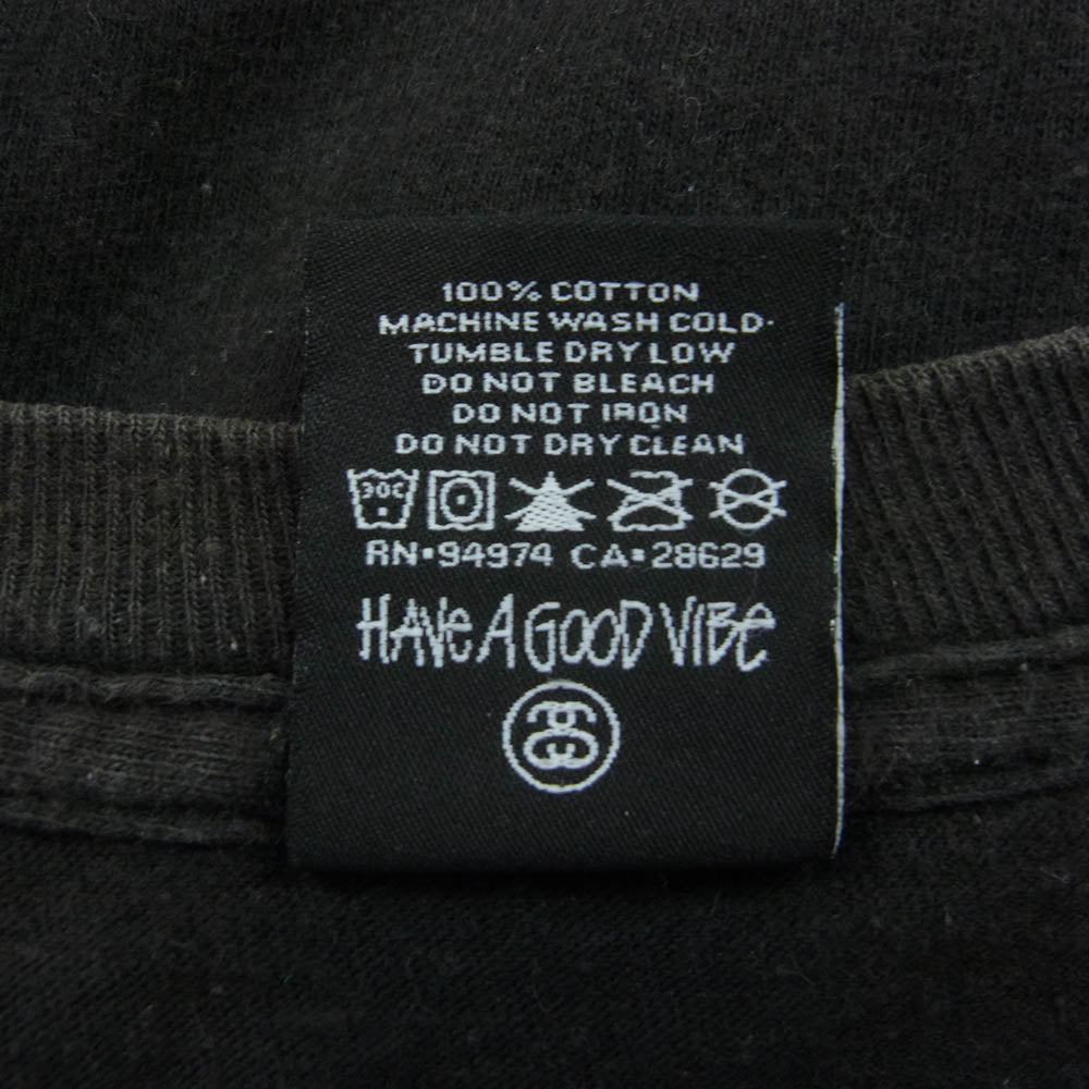 STUSSY ステューシー Youth Brigade Cold Chillin S/S Tee フロントプリント Tシャツ 半袖カットソー ブラック系 L【中古】