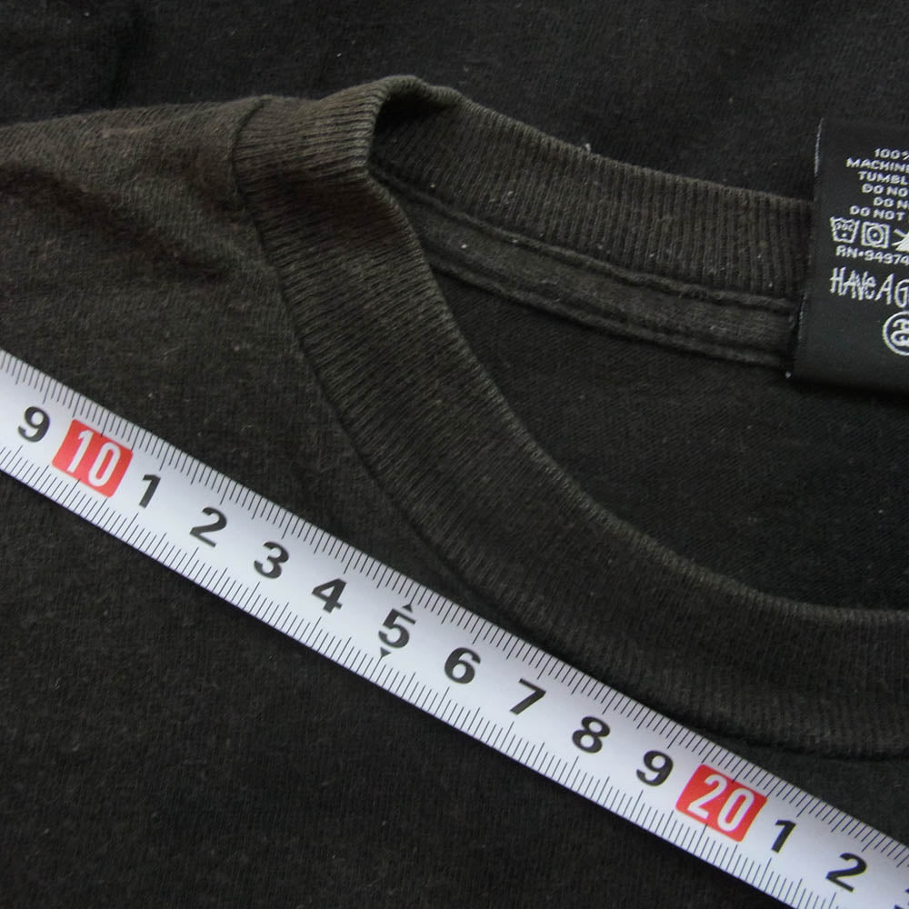 STUSSY ステューシー Youth Brigade Cold Chillin S/S Tee フロントプリント Tシャツ 半袖カットソー ブラック系 L【中古】