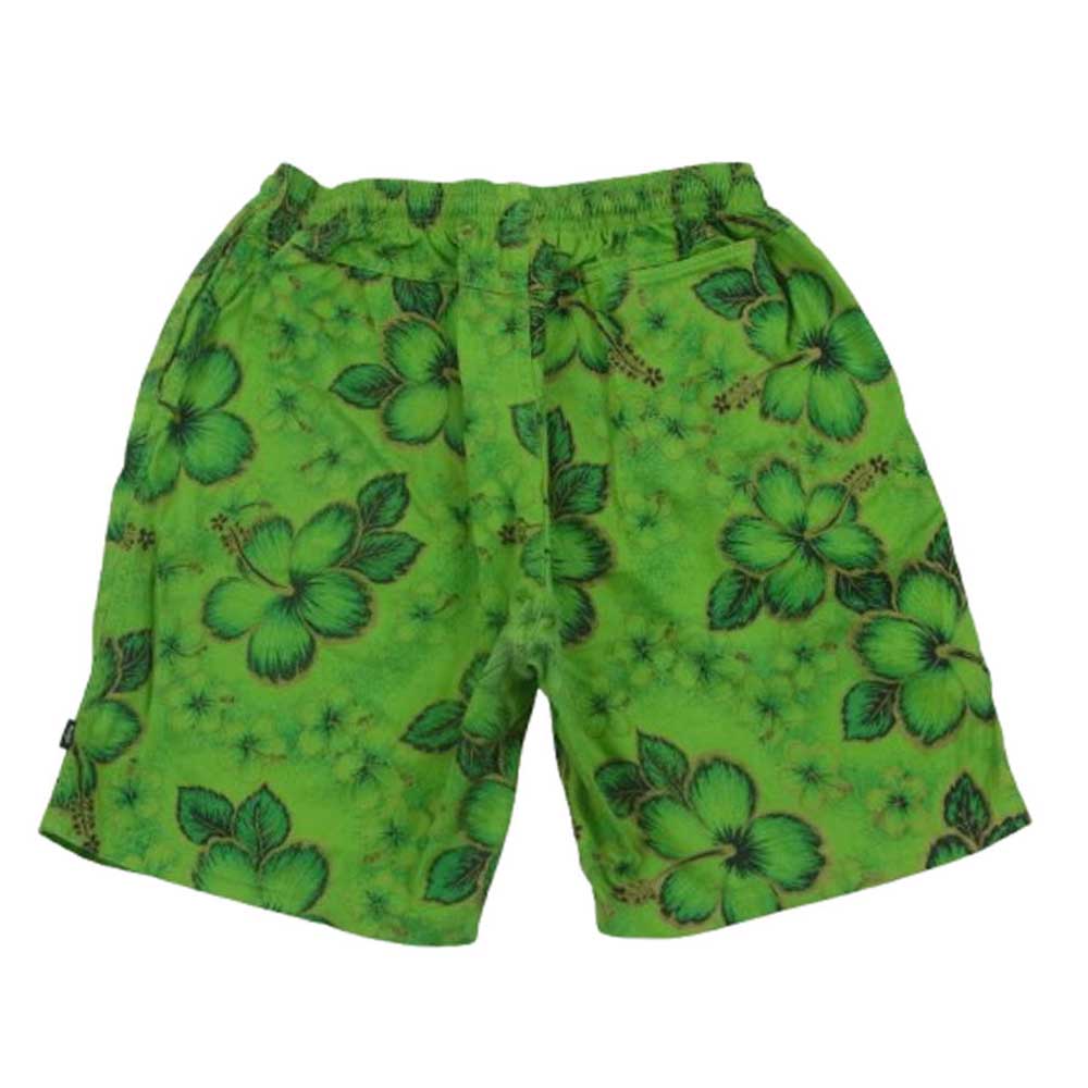 STUSSY ステューシー ボタニカル サーフ ショーツ ハーフ ショート パンツ コットン 中国製 グリーン系 XL5【中古】