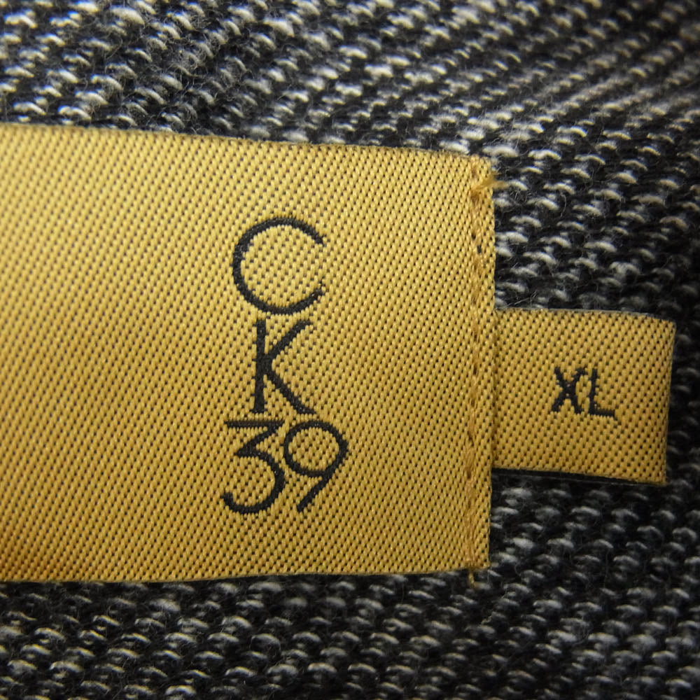 CALVIN KLEIN カルバンクライン スタンドカラー スナップボタン ジップアップ ジャケット ブラック系 XL【中古】
