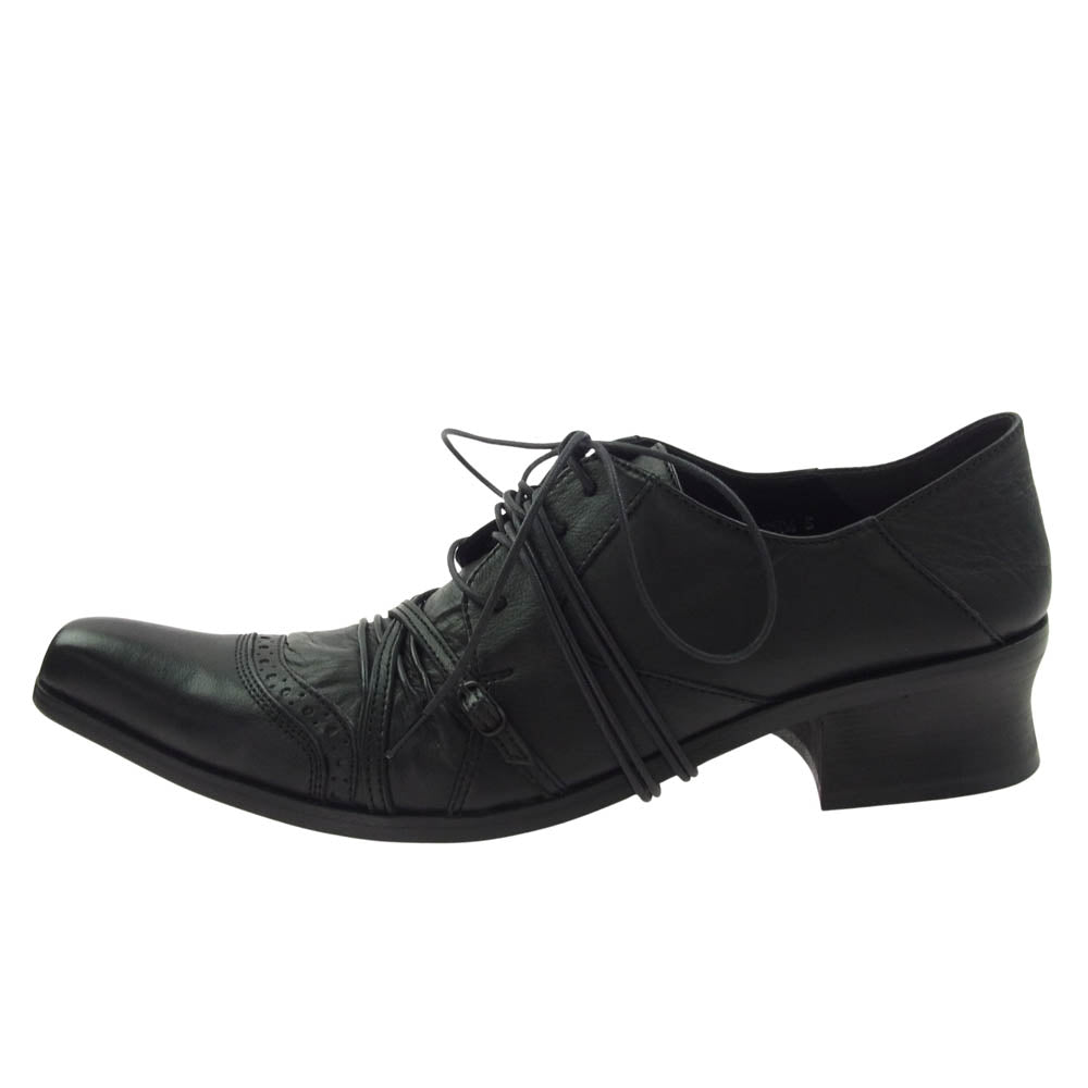 トルネードマート 黒 スエード レザー ドレスシューズ M TORNADO MART トルネードマート レイヤードレープスリッポン 本